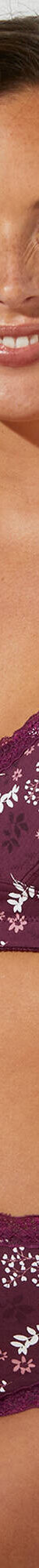 Soutien-gorge grand maintien coton imprimé fleuri "Capella" - sans armatures (prune) Soutien-gorge grand maintien coton imprimé fleuri "Capella" - sans armatures (prune)